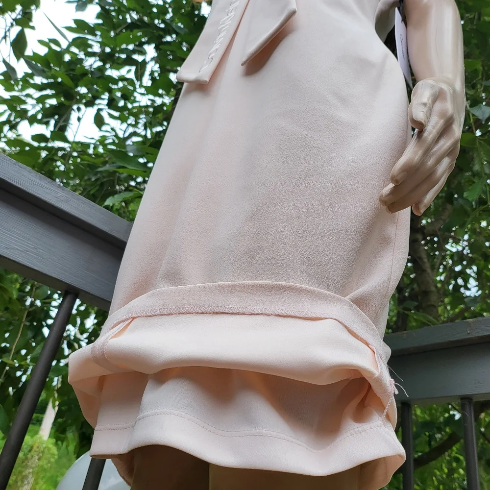 🆕️🌺CALVIN KLEIN🌺 Tie Neck Sheath Dress💃 SIZE:6 - Picture 10 of 15